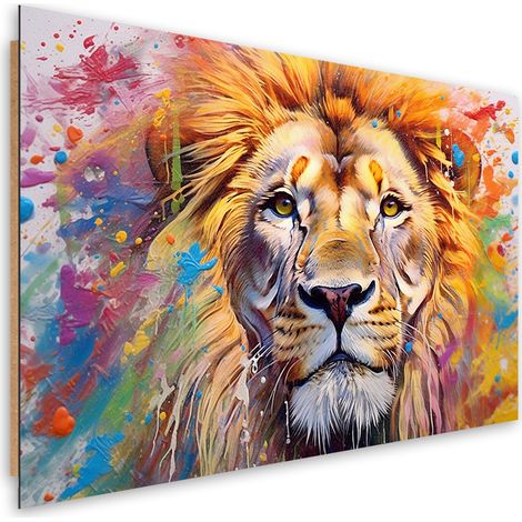 Deco panel print, Lion Abstraction Watercolour AI - 100x70 (1/5)
