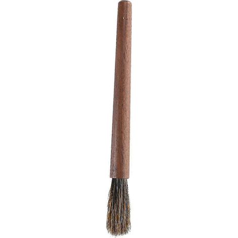 Brosse de nettoyage à manche en bois, poils en fibres naturelles-Brown 18cm (1/5)