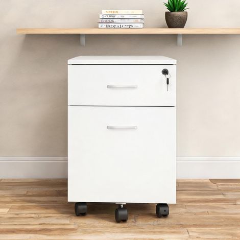 Meuble de rangement de bureau blanco 40 x 49 x 58 cm (1/5)