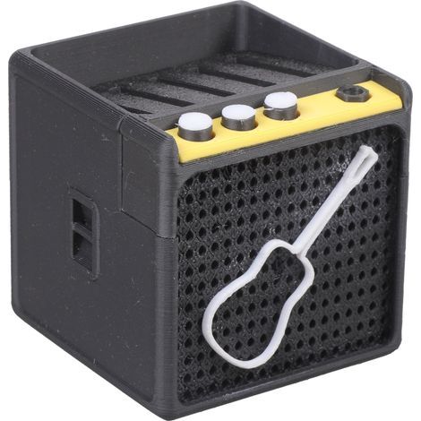 Caja para púas de guitarra con forma de altavoz, estuche para guardar púas de guitarra.