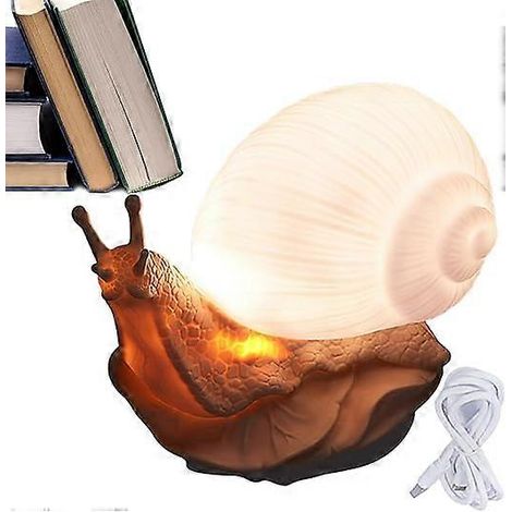 Veilleuse Escargots Mignons  1 ou 2 petites lampes de chevet  Veilleuse LED Escargots Effet Couleurs Changeantes (24 couleurs)  Lampe d'ambiance rechargeable (1/5)
