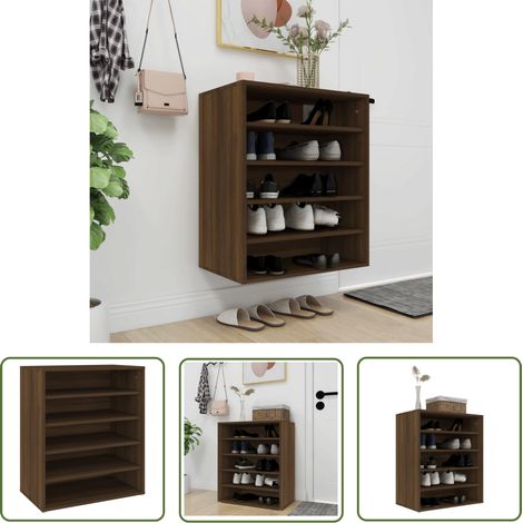 Furniture Limited - Meuble à chaussures Chêne marron 60x35x70 cm (1/5)