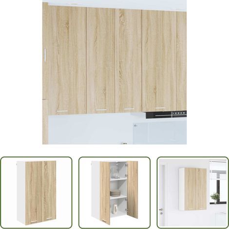 vidaXL Sonoma-Eiche - Hängeschrank Sonoma-Eiche 60 x 31 x 100 cm Holzwerkstoff (1/5)