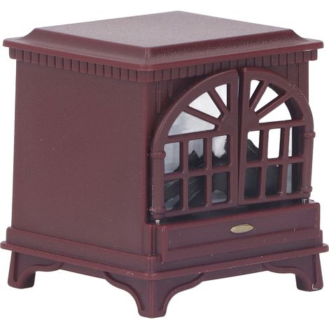1:12 Puppenhauskamin, Miniaturkamin aus Kunststoff, Puppenhaus-Mini-Möbel, Dekorationszubehör, Burgunderrot (1/5)