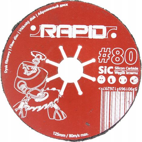Disque - disque en fibre POUR meulage 125MM P80 (1/3)