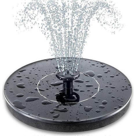 La pompe à eau solaire Totf pour bain d'oiseaux, dotée de 6 buses, présente un design compact adapté à divers environnements extérieurs, notamment les jardins et les étangs. (1/5)