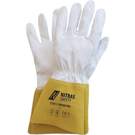 NITRAS Schweißerhandschuhe ARGON PRO Gr.10 grau/ocker (1/4)