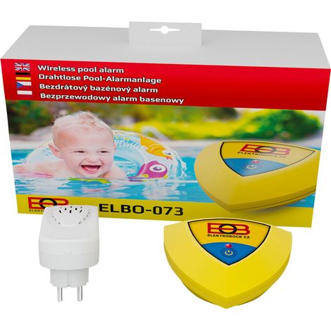 BOCK ÉLECTRIQUE SANS FIL ALARME DE PISCINE, 1 PIÈCE, ELBO DE 073