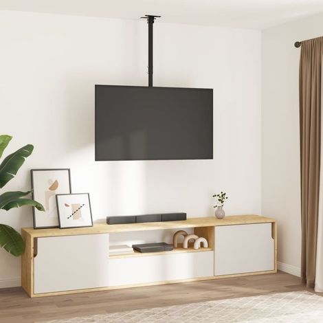 Deckenhalterung für Fernseher, geeignet für Bildschirme von 32 bis 65 Zoll, VESA 400 x 400 mm, bis 40 kg (1/5)