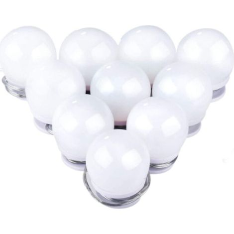 Selbstklebende Spiegelleuchten, 10 Glühbirnen, LED-Schminktischbeleuchtung, USB-Kabel, einstellbare Beleuchtung, kaltes und warmes Licht, Schminktischbeleuchtung für Badezimmer und Schlafzimmer