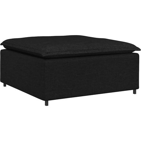 vidaXL Módulo reposapiés modular para Sofá negro 100x100x48 cm (1/2)
