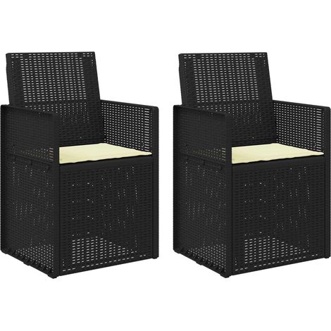 Lot de 2 Chaises d'extérieur - Chaisess de jardin salle à manger Anthracite et crème PP fr2182 - Maison La Vie (1/5)