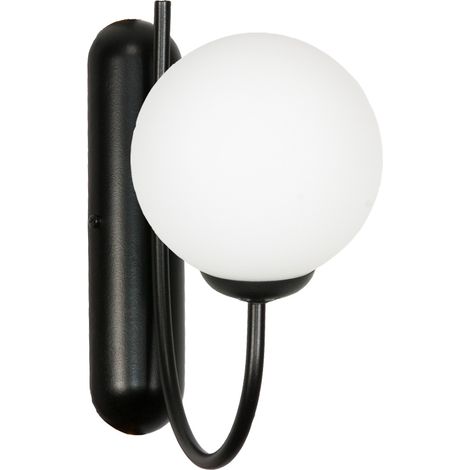 Aplique de pared negro con bolas de cristal LED doda 14-893 (1/2)