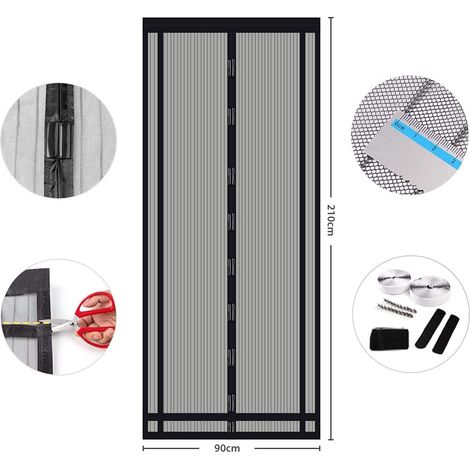 80 x 210 cm / 70 x 210 cm / 90 x 200 cm / 80 x 200 cm / 70 x 200 cm Magnet Fliegengitter Tür