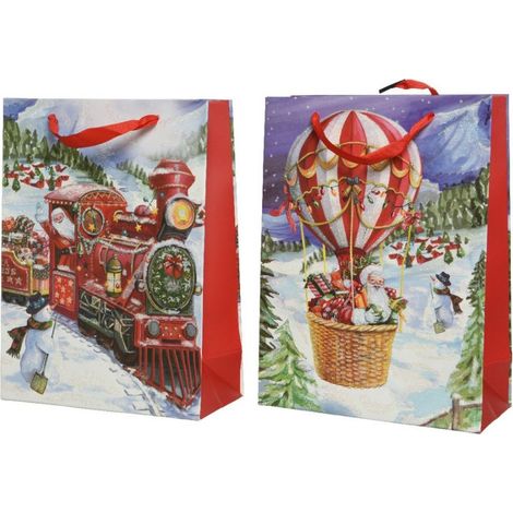 Busta regalo Natalizia Treno o Mongolfiera