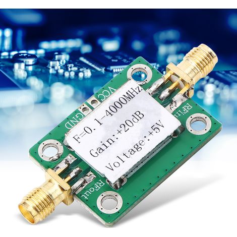 Module amplificateur RF micro-ondes à faible bruit (LNA) large bande 0,1-4000 MHz, 20 dB (1/5)
