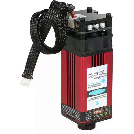Lasermodul 450 nm, Gravurlaserkopf, verstellbare Länge, hochpräzise Gravur für Lasergravurmaschinen und CNC-Fräsen (1/4)