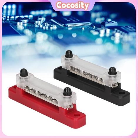 Bornier distribution énergie - COCOSITY - Bus batterie - Pratique - Bateaux/Camping-car - Mise à la terre (1/5)