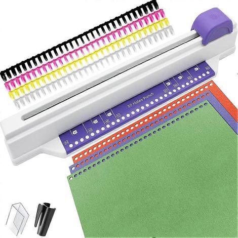 Relieuse manuelle à 30 trous, relieuse à spirales, perforatrice de bureau pour albums de scrapbooking A4, A5, A6, A7 et B5-B7 (1/5)