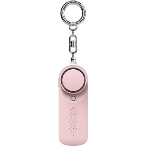 Alarme personnelle - Porte-clés alarme de sécurité - Préparez-vous aux urgences - Sirène 130 dB - 88 x 31 x 18 cm - Rose (1/5)