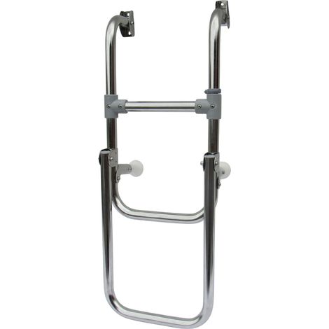 2 + 1, 3 Step, Folding Boarding Ladder, Stainless Steel - Marine Boat Yacht (1/5)