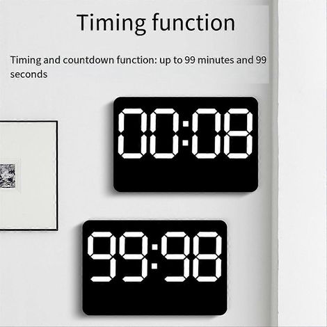 Elektronische Wanduhr mit Thermometer und Kalender, Tischuhr für Zuhause (1/5)