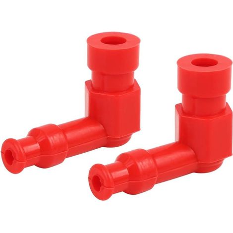 Bougie Allumage Capuchon Rouge Silicone Imperméable pour Moto Motocyclette Cross 2pcs (1/5)
