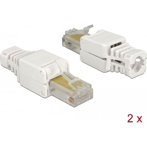 pack de 2 conectores RJ45 macho Cat.5e UTP sin herramientas