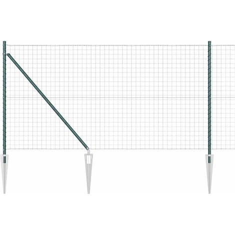 Maison Exclusive - Schweißdrahtzaun mit Spikes 25 x 1 m (B x H)