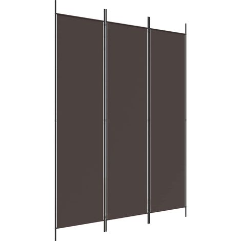 3-tlg. Paravent Braun 150x200 cm Stoff vidaXL93737