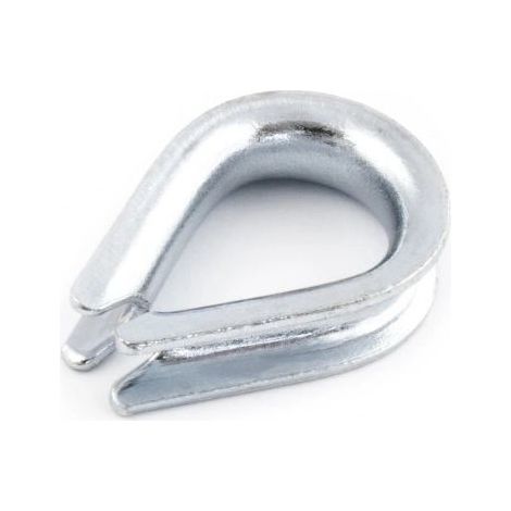 Anello zincato per funi d'acciaio, diametro 12 mm (1/4)