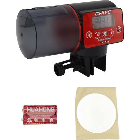 Distributeur automatique de nourriture pour poissons de grande capacité (200 ml), avec minuterie intelligente et fonction de distribution automatique. (1/3)