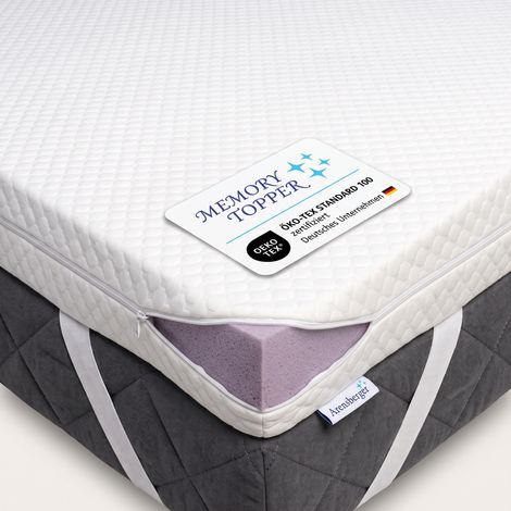 Topper SOFT Plus 180x200cm, Memory Foam Matratzentopper, geeignet für Federkern & Schaumstoff Matratzen, H2, Matratzenauflage Höhe 7cm (1/5)