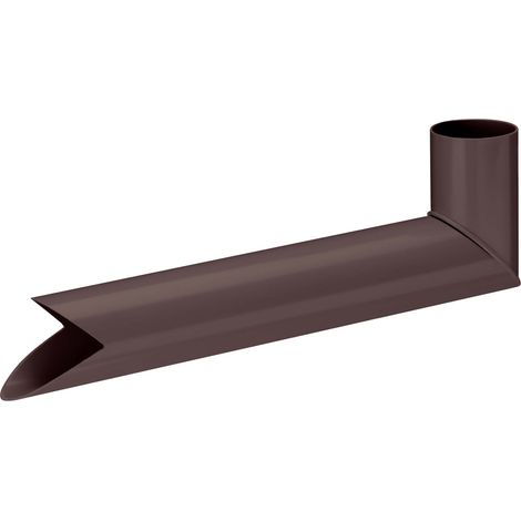 INEFA Wasserspeier Fallrohr, PVC Übergangsstück Regenrohr, Dachrinnenzubehör, einfache Steckmontage, Made in Germany - Dunkelbraun, DN50 / 50mm