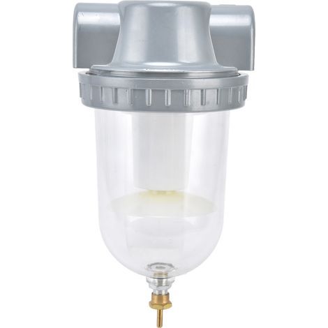 Luftkompressorfilter mit Wasser- und Ölabscheider, transparentem Behälter, hohe Filtrationsgenauigkeit 0,63 MPa QSL-20 G3/4 (1/5)