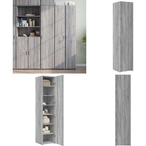 Highboard Grau Sonoma 40x42,5x185 cm Holzwerkstoff - Sideboard - Hochschrank - Wohnraumgestaltung - Aufbewahrungslösung - Regal - Home & Living (1/5)