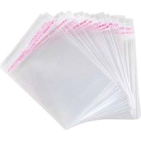 300 Pièces Sacs de Cellophane, Sac Auto-adhésif Petit Sac Alimentaire, Transparent OPP Sachet en Plastique pour Bonbons Biscuits (7x10cm ) (1/4)
