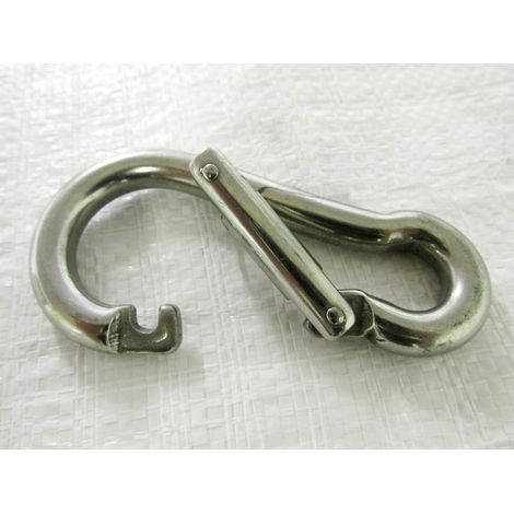 Wide Opening Snap Carabina Clip 11MM - Without Eyelet (Stainless Steel Spring Carabiner Rope Carbine Hook)