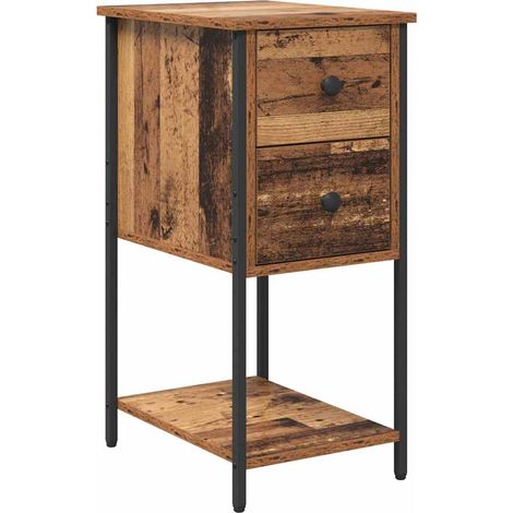 Maison Exclusive - Nachttisch mit Schubladen Altholz 32 x 42 x 70