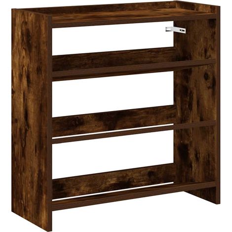 Maison Exclusive - Zapatero madera contrachapada roble ahumado60x