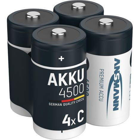 ANSMANN Akku Baby C 4500 mAh 1,2V Ni-MH, 4 Stück (1/5)
