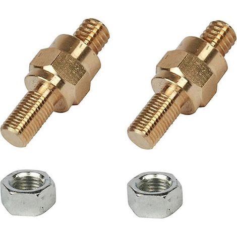 2 vis en cuivre pour montage latéral de batterie, boulon de borne de batterie latérale 3/8, 3/8 pouce-16 -- 3/8 pouce-24 (1/5)