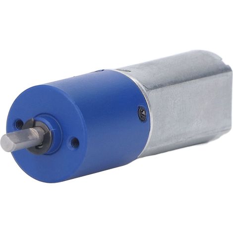 Moteur à engrenages microélectrique 12 V CC, entièrement métallique, à grand couple de torsion, avec arbre en D, 46 tr/min, rapport de réduction 1:4