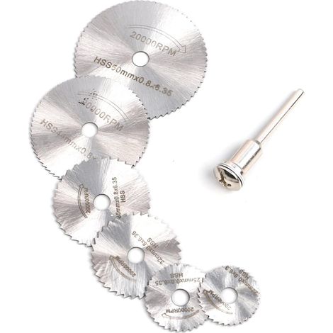 7 morceaux de sol de scie circulaire, mini scie circulaire avec des pleules de connexion pour couper du bois, produits en plastique, guide scie circulaire, scie radiale (1/5)