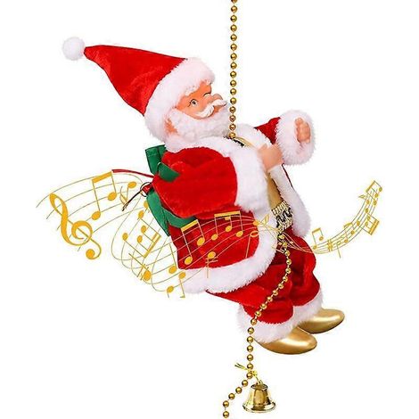 Weihnachtsmann am Seil, elektrischer Weihnachtsmann für drinnen und draußen