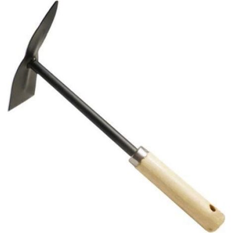 Houes de Jardin Pioche en métal en Bois, pioche en Acier au Carbone - Robuste pour ameublir Le Sol, désherber et Creuser DESHERBEUR (1/4)