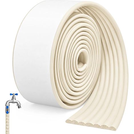 Ruban Isolant Tuyau Climatisation Autocollant 8cm x 5m, Antigel(Beige),pour épouser coudes, vannes et espaces étroits (1/5)