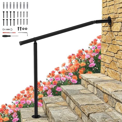 1 Pièce Main Courante Escalier Intérieur Poteau Unique Main Courante pour Escalier Exterieur Angle Réglable Antidérapant pour Intérieur vérandas jardins (Supporte Jusqu'à 350 lb) (1/5)
