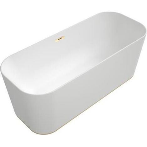 Baignoire îlot FINION DUO 1700x700, revêtement en pierre blanche