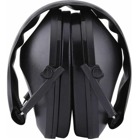 Casque antibruit pliable avec bandeau, idéal pour le travail industriel, le tir et la chasse (noir). (1/5)